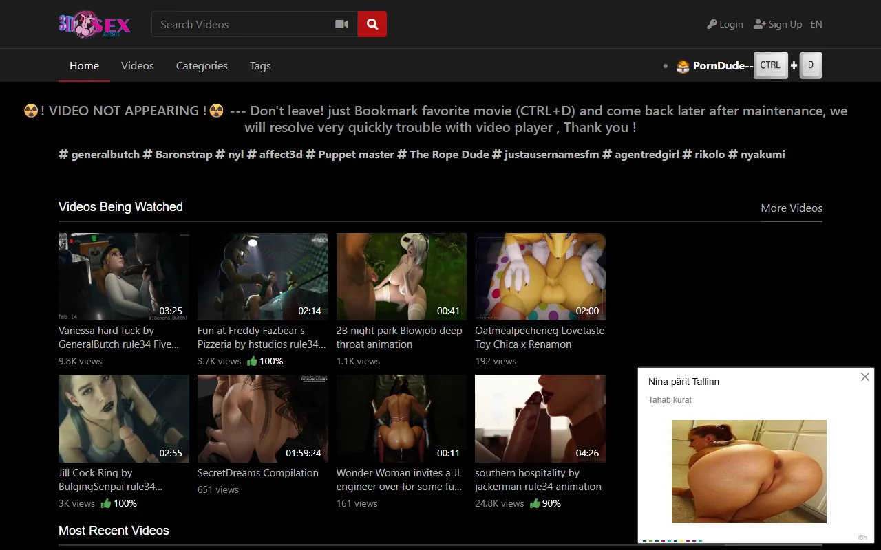 Screenshot of 3Dsexanime